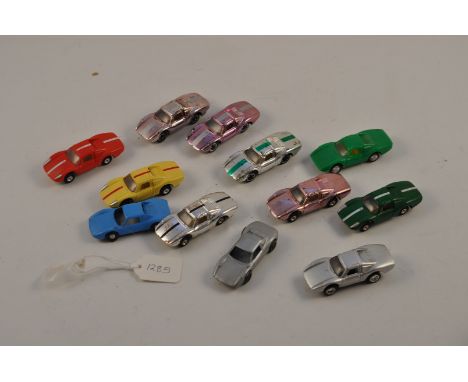 COLLECTION OF 12 MINIATURE PORSCHE MODELS TO INCLUDE 8 AURORA SCALE 1:87 FC