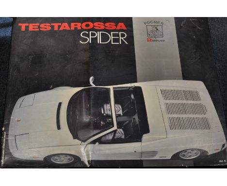 RARE POCHER MODEL K-52 TESTAROSSA SPIDER METAL MODEL KIT SCALE 1:8 BOXED APPEARS COMPLETE