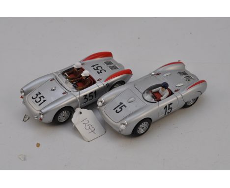 2 REVELL PORSCHE SPYDER SCALEXTRIC TYPE CARS SCALE 1:32 FC 1 WITH BOX