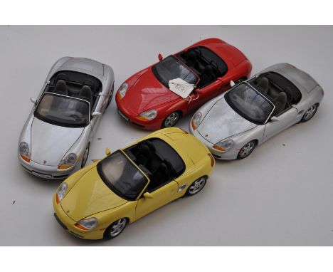 COLLECTION OF 4 UT MODELS PORSCHE BOXSTERS SCALE 1:18 FC