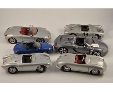 COLLECTION OF 6 MAISTO PORSCHES SCALE 1:18 AND 1:24 FC