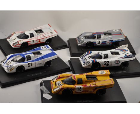 5 UNIVERSAL HOBBIES PORSCHE RACING CARS ALL MOUNTED SCALE 1:18 FC