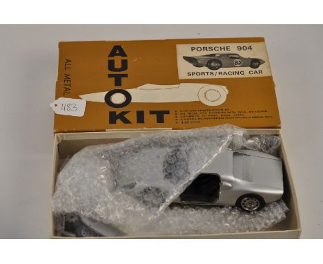 AUTO KITS LTD ALL METAL MODEL KIT PORSCHE 904 SCALE 1:24 WITH BOX APPEARS COMPLETE A/F