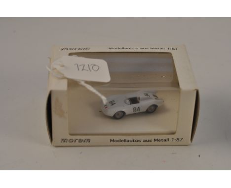 MOREN MODELLAUTOS AUS METALL 2203 PORSCHE 550 U MAGLIOLI BAUJAHR 1957 SCALE 1:87 IN BOX VGC