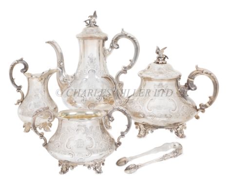 Ø AN HISTORICALLY INTERESTING SILVER TEA AND COFFEE SET PRESENTED TO FRANCIS PETTIT SMITH, DEVELOPER OF SCREW PROPULSION, FOR