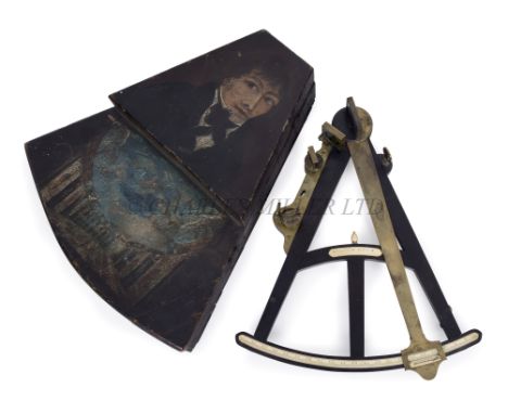 Ø A 13½IN. RADIUS OCTANT BY BRADFORD LONDON, CIRCA 1800the ivory scale marks for Ramsden's engine and divided to 100°, maker'