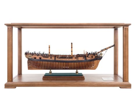 A 1:48 SCALE ADMIRALTY-STYLE MODEL OF THE 'COMET'-CLASS BOMB KETCH GRANADO, ORIGINALLY BUILT AT HARWICH [1742]the 24in. hull 