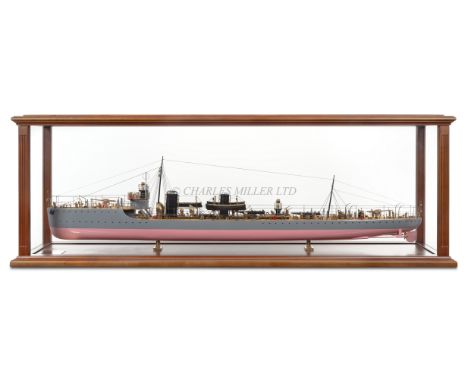 A FINELY DETAILED 1:44 SCALE BUILDER'S STYLE MODEL FOR THE TORPEDO BOAT H.M.S. JACKAL ORIGINALLY BUILT BY R. W. HAWTHORN LESL