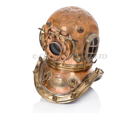 A 12-BOLT DIVING HELMET BY SIEBE GORMAN &amp; CO. LTD, NO. 18267 MATCHINGof typical form with front weight studs, spit cock, 