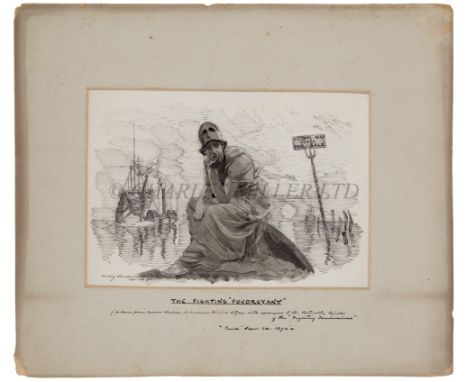 EDWARD LINLEY SAMBOURNE (BRITISH, 1844-1910)The Fighting "Foudroyant" Signed and inscribed 'Linley Sambourne Fecit / Septr 16