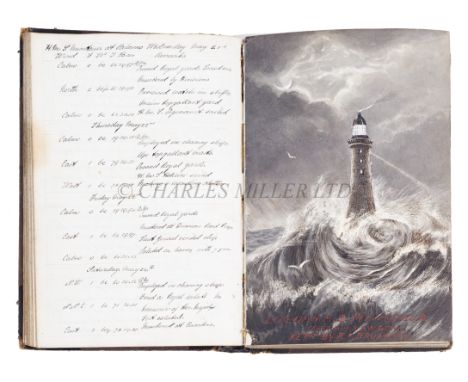 A FINELY ILLUSTRATED CADET LOG FOR H.M. SHIPS MINOTAUR AND ACHILLES, 1878-80kept by Rupert F. Bromley between 16th January 18
