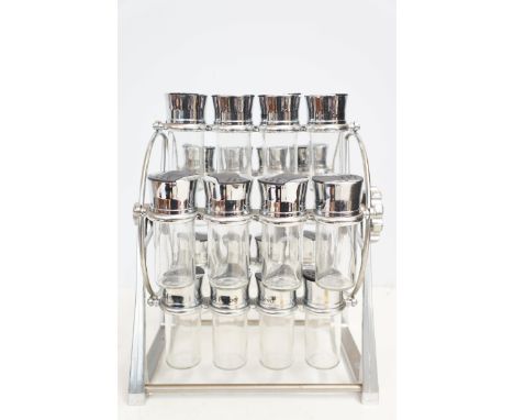 Revolving spice rack together with a German tea set 