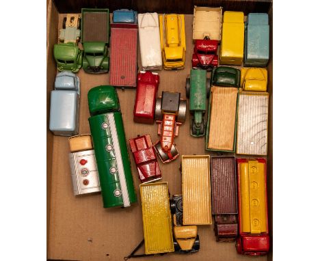 17 Dinky models, To include Guy flat truck, A.E.C. Monarch Tanker, Leyland comet, Trojan van "Brooke Bond", Atlas copco truck