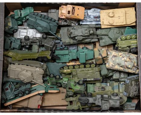 Quantity of Variuos makes of Military related vehicles, To include, Dinky, Corgi, Matchbox, Solido, Etc, lot includes Tanks, 