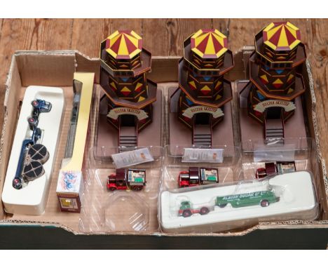2x Days Gone Burrell Showman's Steam Wagon and impressive Card Carousel - Anderton and Rowlands. 3x Scarce Days Gone Tin-Plat