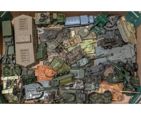 Quantity of various makes of military related vehicles, To include. Solido, Corgi, Dinky, Lone Star, Matchbox, And others. Lo