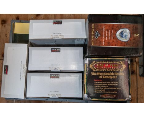 9 Speccast Collector Banks Models. 7 WW2 aircraft- 6x U.S. Navy Corsair, various liveries. Plus a P51D Mustang and 2 vehicles