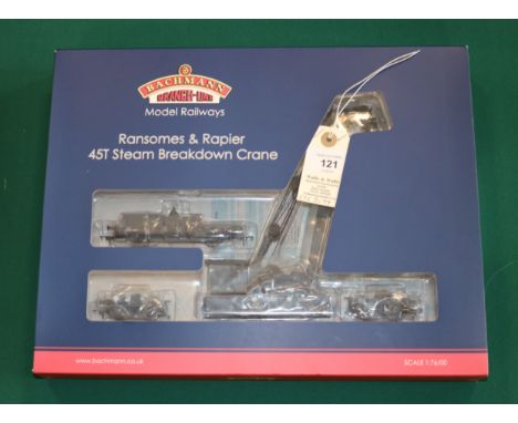 Bachmann Branch-Line Model Railways. Ransomes &amp; Rapier 45T Steam Breakdown Crane set (38-801). No.16 GWR Black. Boxed, sl