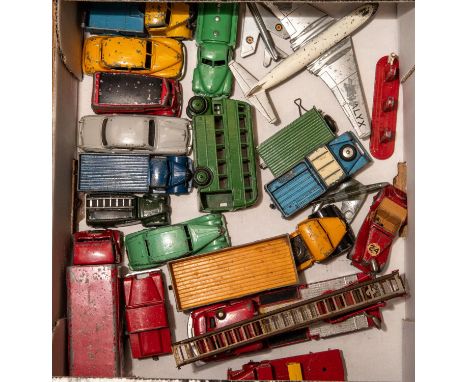 16x Dinky Toys for restoration. Including; a Robertson's Guy van. Mersey Tunnel Land Rover. MG Midget. Riley. Bedford articul