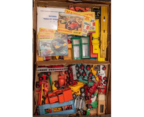 140+ Matchbox Series, Yesteryears and King Size, etc. mainly for restoration. Including cars, commercial vehicles, car transp