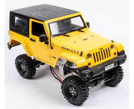 A 1:10 scale radio controlled JEEP. With a scratch built alloy chassis with a TLT drive/axles with oil filled shock absorbers