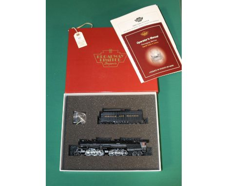 An HO Gauge Broadway Limited Imports Paragon 1 Series (012) Norfolk &amp; Western Railroad Class A 2-6-6-4 tender locomotive,