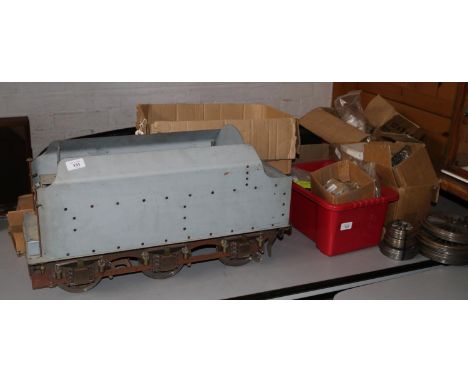 A 5 inch gauge live steam Model Works (Winson Kits) kit of an LMS Coronation Class Duchess 4-6-2 tender locomotive. A partly 