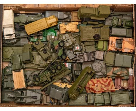 Quantity of Various  makes Military Vehicles, By Britains, Corgi , Dinky, Solido, Lone Star. Etc. Lot includes Tanks, Lorries