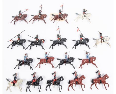 Britains group of Hollow cast  Lead soldiers, To include 4 3rd Madras light Calvalry, Mounted,  9 Indian Army Mounted, And 5 