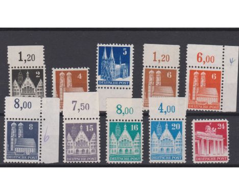 Germany-Allied Occupation 1948-50-British and US Zones-SG A108-A112,A114,A117,A118-A119,A121 u/m perf 11