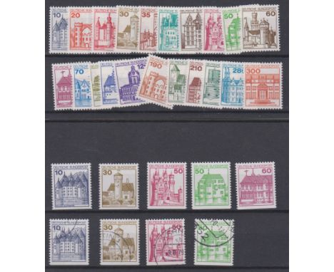 Germany 1977-90-German Castle definitives SG1805-1812d - u/m set-Germany 1977-90 German Castle definitives SG 1805a,1806a,180