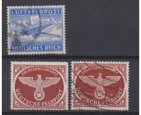 Germany 1942 Military Field Post S.G. M804 used N.V.I. Air S.G. M805 m/m and used N.V.I. Parcel Post