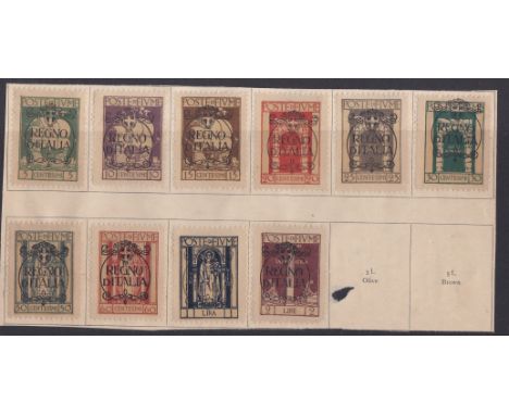 Fiume 1924-optd definitive SG213-222 m/m-Cat value £82