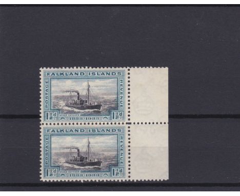 Falkland Islands 1933-Centenary of British Administration-SG129 m/m 1.1/2d pair