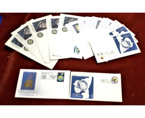 India 1991-98 group of (18) unaddressed Rotary international Conference envelopes with duplication 