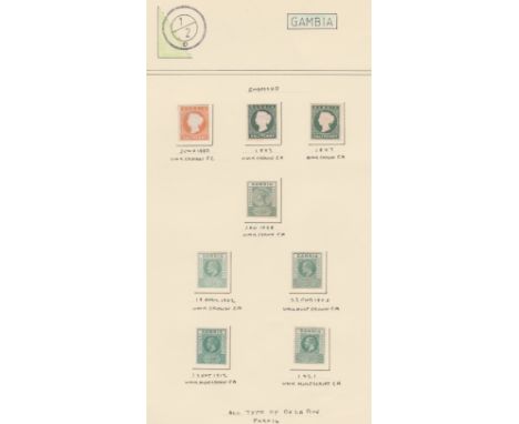 Gambia  1880-1921-1/2d definitives SG11b m/m-SG21 m/m-SG22 m/m-SG37 m/m-SG45 m/m-SG57 m/m-SG86 m/m-SG102 m/m-cat value £47.20