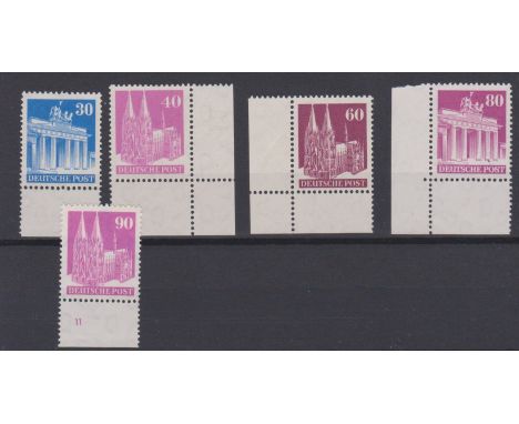Germany - Allied Occupation 1948-50-Brittish and US Zones-perf 14 issues u/m SG A123a 30pf blue-SG A125ba 40pf bright mauve-S