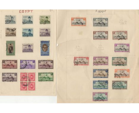 Egypt 1933-46 Collection of m/m and used on (2) pages. 