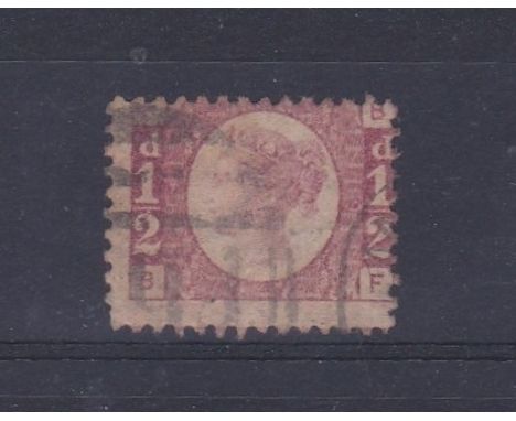 Great brtain-1870 1.2d rose, plate 19 used -SG49 cat value £55 light duplex cancel (2)