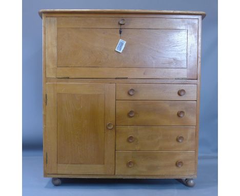 A 20th century Ercol bureau, bearing label, H.102 W.98 D.46cm 