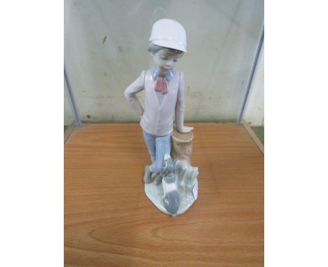 NAO FIGURE OF BOY WITH PUPPY