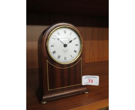 KNIGHT AND GIBBINS WOODEN CASED QUARTZ MANTLE CLOCK