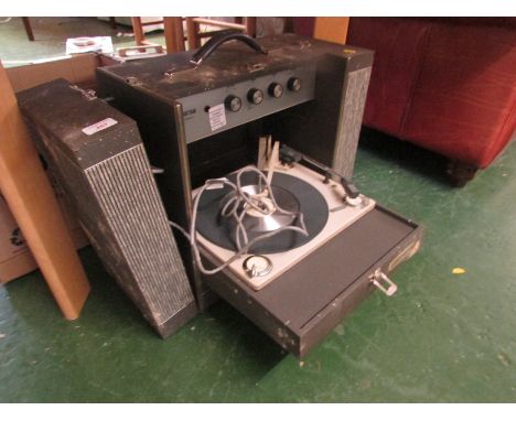 Vintage Elizabethan portable record player. As found (NEEDS PLUG)