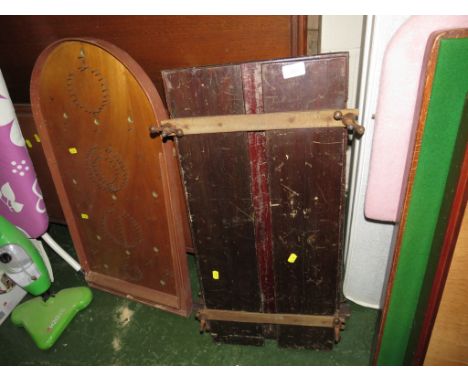 VINTAGE TROUSER PRESS AND BAGATELLE BOARD