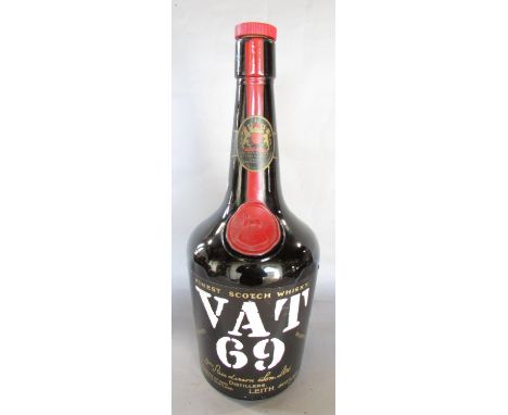 An advertisement large bottle of VAT 69 Finest Scotch Whisky, 43.5cm high. 