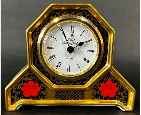 Small Crown Derby mantle clock 