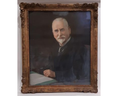 John Archibald Alexander Berrie (British 1887-1962) - Half portrait of a gentleman seated, oil on canvas, signed lower right,