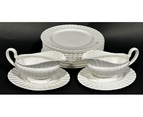 Royal Worcester Warmstry collection of tableware comprising 12 dinner plates 12 side plates, two tureens, two gravy boats, te
