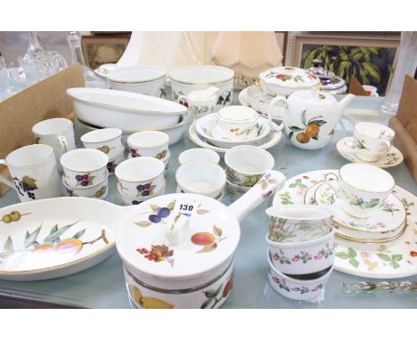 A quantity of Royal Worcester 'Evesham' pattern part dinner service and other items 