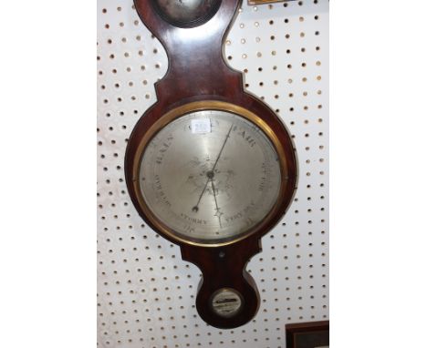 A mahogany mercury wheel barometer, F. Formenti, Wootton-Under-Edge, circa 1830